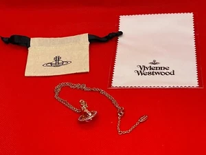 Vivienne Westwood Necklace Rhinestone Orb Pink Gold Pink with drawstring - Picture 1 of 9