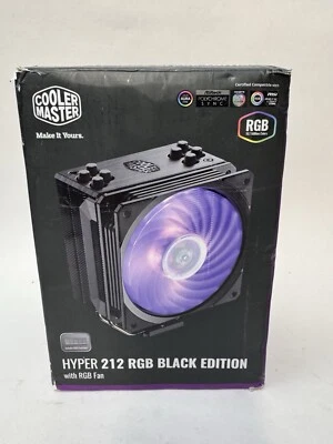 Cooler Master Hyper 212 RGB Black Edition CPU Air Cooler, SF120R RGB Fan, - Image 1 of 4