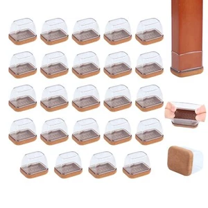24PCS Rectangle Chair Leg Floor Protectors for Hardwood Floors Felt Furniture... - Picture 1 of 6