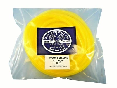 NEW TYGON YELLOW FUEL LINE HOSE 3/16" PRE-CUT 20 FT POLARIS SKI-DOO ARCTIC CAT - Image 1 of 4