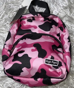 High Park Unisex Pink Multicolor Camo Mini Backpack Travel Bag Purse New - Picture 1 of 7
