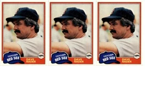 (3) 1981 Topps #378 Dave Rader Boston Red Sox Card Lot - Picture 1 of 2