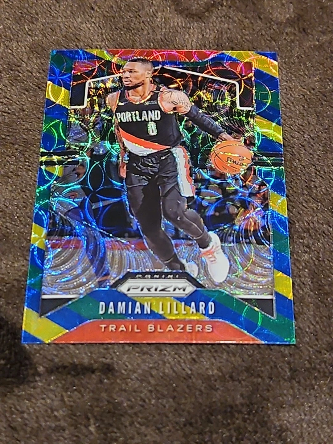 DAMIAN LILLARD 2019-20 PANINI PRIZM CHOICE GREEN BLUE YELLOW