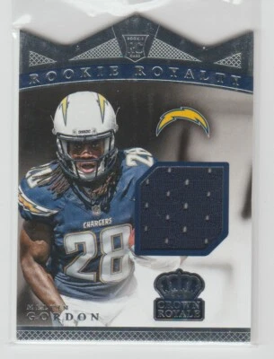 2015 Crown Royale Rookie Royalty Melvin Gordon Chargers Relic #88/499 Die-Cut RC - Image 1 of 2