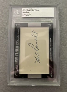 Mel Parnell Auto 2012 Leaf Cut Signature History Of Baseball 2 Time All-Star - Picture 1 of 4