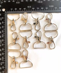 10 Pieces of 25mm Swivel Clasp Hooks (Lanyard Hardware) - post within 24 hours - Picture 1 of 6