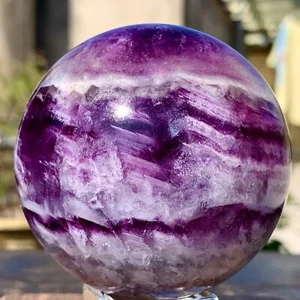 1.26LB Natural Fluorite ball Colorful Quartz Crystal Gemstone Healing - Picture 1 of 19
