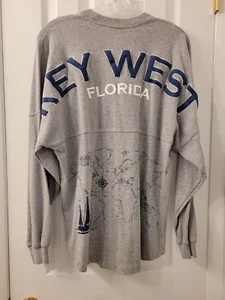 SPIRIT JERSEY LONG SLEEVE GRAY KEY WEST W/MAP SHIRT/TOP SIZE SMALL PRE-OWNED - Picture 1 of 4