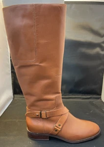 Nine West Blogger Knee High Brown Leather Boots Size 7.5 - Picture 1 of 11