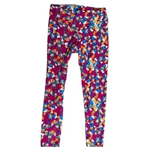 LuLaRoe Womens Tall & Curvy Leggings Disney Angry Donald Duck All Over Print - Picture 1 of 10
