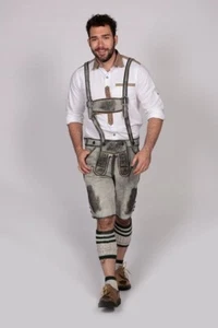 Mens Trachten Leather Lederhosen German Bavarian Oktoberfest - Picture 1 of 1