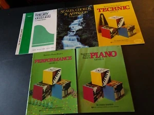 PIANO MUSIC BOOKS Lot 5 Level 3 & 4 Performance Technic Theory Solos Bastien - Picture 1 of 5