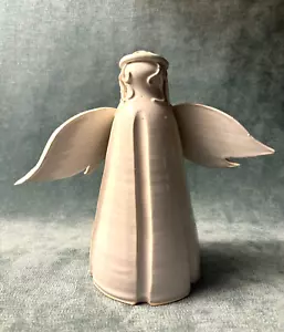 Studio Pottery - Angel Scupture - Unique Angel Decor 6.5" NEW - white clay - Picture 1 of 7