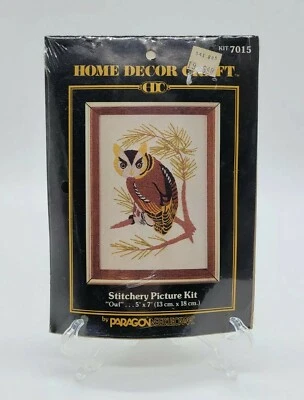 Paragon Needlecraft Stitchery Picture Kit Owl  - Image 1 of 4