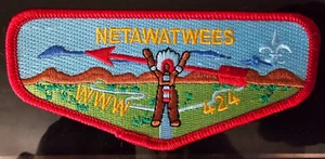OA Netawatwees Lodge 424 - Regular Issue flap - Recent Issue - Fatter Indian - Picture 1 of 1