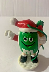 M&Ms Christmas Ornament Featuring Green M&M Santa & Carrot Sack - Picture 1 of 5