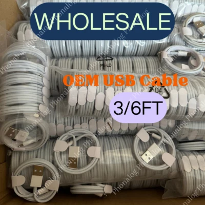 USB Charger Cable Cord For Apple iPhone 6 7 8 X XR 11 12 13 14 Pro Max Wholesale - Image 1 of 4