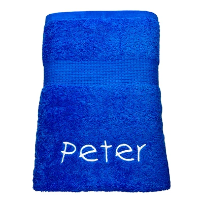 Handtuch mit Namen bestickt nach Wunsch Handtuch Sauna Wellness Duschtuch baden - Bild 1 von 4