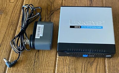 Cisco LINKSYS 16-Port 10/100 Desktop Switch Model SD216 ver2.1 w/power supply - Image 1 of 4
