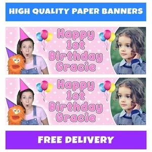 MS RACHEL Personalised Photo Birthday Banner - Miss Rachel Birthday Banners - Picture 1 of 1