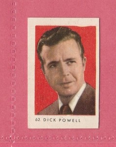Dick Powell Vintage 1950s Movie Film Star Card #62