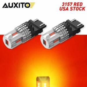 2X AUXITO Red LED Brake Stop Turn Signal Tail Light Bulb 3157 3156 3457 4157 EON - Picture 1 of 12