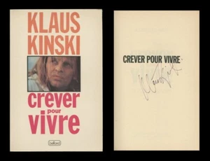 Klaus Kinski (1926-1991) - Raro libro francese firmato di persona - Cannes 1982 - COA - Foto 1 di 4