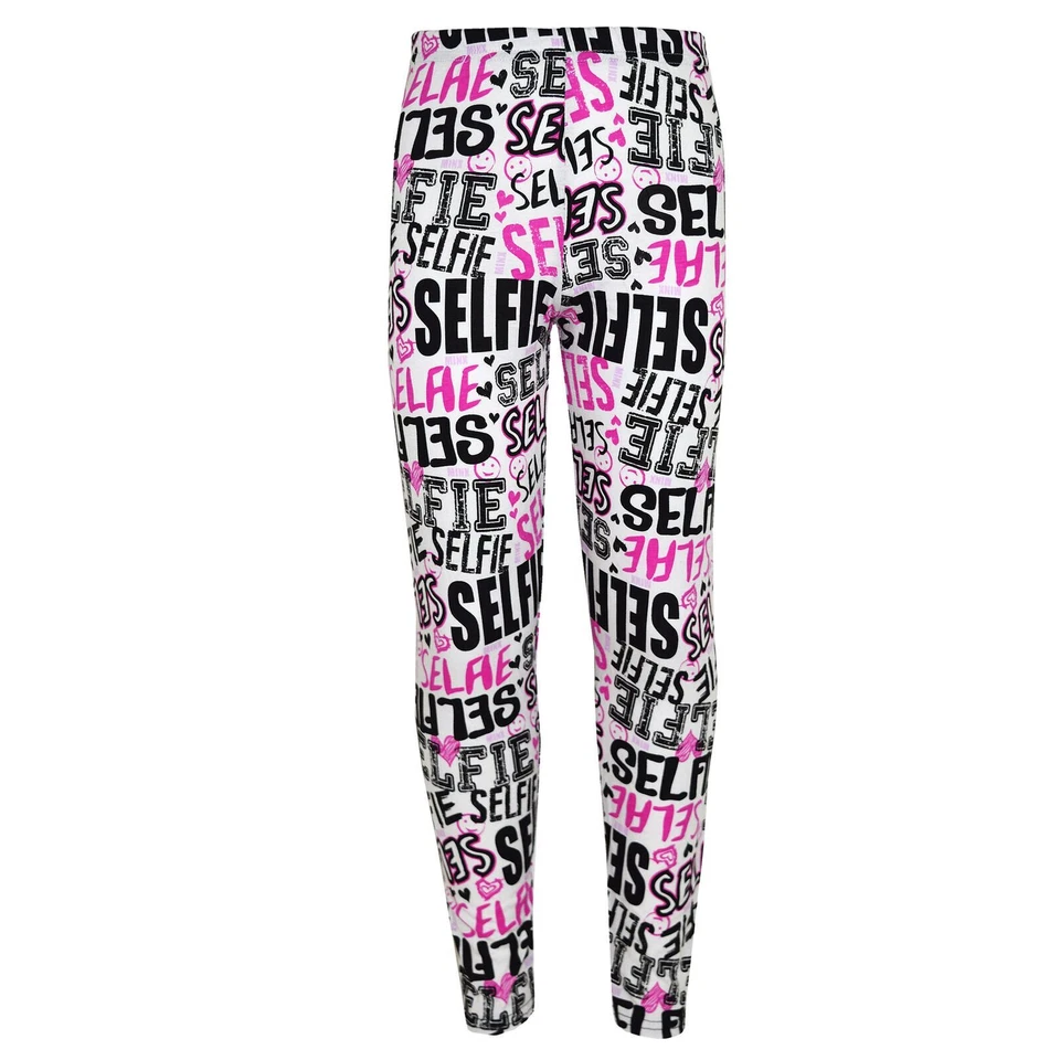 A2Z 4 KIDS Kinder Mädchen Legging Selfie Graffiti Druck stilvolle Mode Leggings Alter 7-13 Jahre
