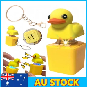 Quacking Duck Fidget Toy Keychain, Fun Stress Reliever Quack Button ES - Picture 1 of 16