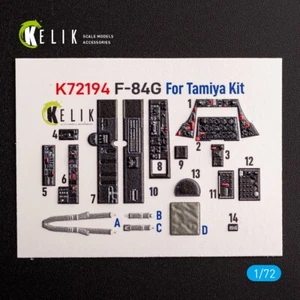F-84G Thunderjet. Calcomanías interiores 3D (para modelo Tamiya) escala 1:72 KeliK K72194 - Imagen 1 de 10