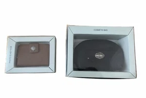 Cartera y Bolso de Cosméticos Princesa Gardner Foto Identificación Llavero Cuero Lote de 2 Caja - Imagen 1 de 7