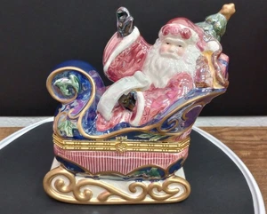 AVON Christmas Cheer Schmuckkästchen 2002, FSC-F615271 (ein Scharnier reparaturbedürftig) - Bild 1 von 24