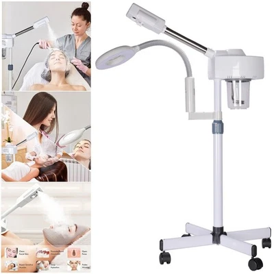 Vaporizzatore Viso Lampada da Terra con Ingrandimento Umidificatore SPA Salone di Bellezza - Immagine 1 di 4