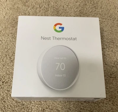 Google Nest Smart Thermostat Snow Programmable Wi-Fi Matter Enabled - Image 1 of 4