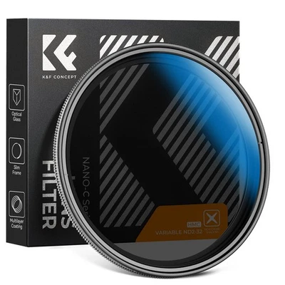 K&F Concept 37mm-82mm Variable ND2-ND32 (1-5 Stops)ND Lens Filter NANO-C Series - Image 1 of 4