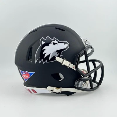 Northern Illinois Huskies (NIU) CUSTOM Matte Black Mini Football Helmet - Image 1 of 4