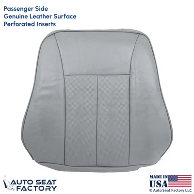 Mercedes Benz Clase E E430 2000-2002 cuero genuino pasajero cubierta superior gris Foto 1 de 4