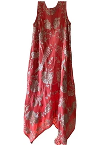 TOLANI CUPRO DRESS FROM ANTHROPOLOGIE MAXI STYLE FLORAL WHITE /PINK SIZE XS/S - Picture 1 of 8