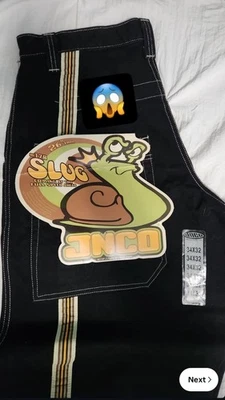 Jeans Jnco Slugs Deadstock Raro Flasher Tag Slug Foto 1 de 4