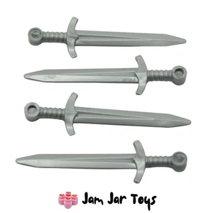 LEGO Knight Weapons 4x NEW Flat Silver Greatsword Sword Castle Kingdoms W43 - Picture 1 of 3