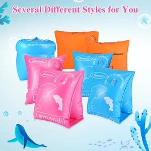 Inflatable Swim Arm Bands Floater Sleeves Swimming Rings Armbands Kids Adults - Picture 1 of 23