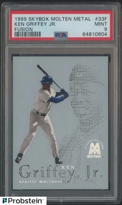 Skybox 1999 fusión de metal fundido #33F Ken Griffey Jr Mariners Salón de la fama PSA 9 como nuevo Foto 1 de 2