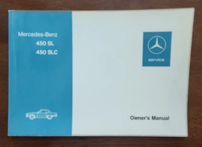 Mercedes-Benz 450 SL 450 SLC 1975 manual del propietario vintage  Foto 1 de 4