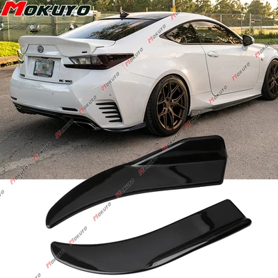 For Lexus RC350 RC300 Black Rear Bumper Splitter Winglet Diffuser Spats Lip 2x - Image 1 of 4