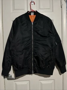 Nylon Flieger Bomberjacke Schwarz Herren Gr. L Large September Manifacturing - Bild 1 von 10