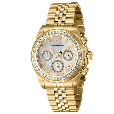 TechnoMarine Women's TM-222053 Manta Ray 38mm Gold Tone MOP Dial Watch - Image 1 of 3
