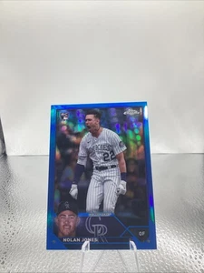 2023 Topps Chrome Nolan Jones Blue Refractor /150 #USC178 - Picture 1 of 10