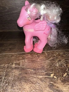 Vintage 1987 G1 My Little Pony Twinkle Eyed Locket Pink Figure Gem Eyes W/ Shoes - Picture 1 of 8
