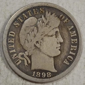 1898-O Barber Dime, Better Date, Nice Very Good 0903-04 - Picture 1 of 3