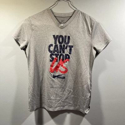 Nike Legend Girls Large Dri-Fit V-Neck "You Can't Stop US" USA Soccer Shirt - Image 1 of 4